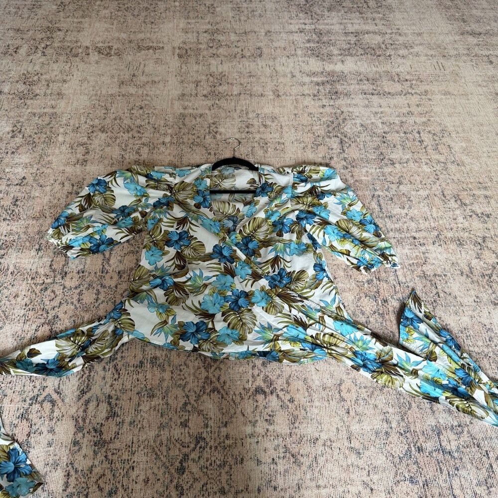 0039 Italy 100%Cotton Shirt XS Tropical Opulence Old Money Resort Coastal Luxury - Picture 11 of 12